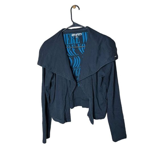 Vintage Volcom‎ Y2K Cowl Neck Open Cardigan Size L 14 - Picture 1 of 7